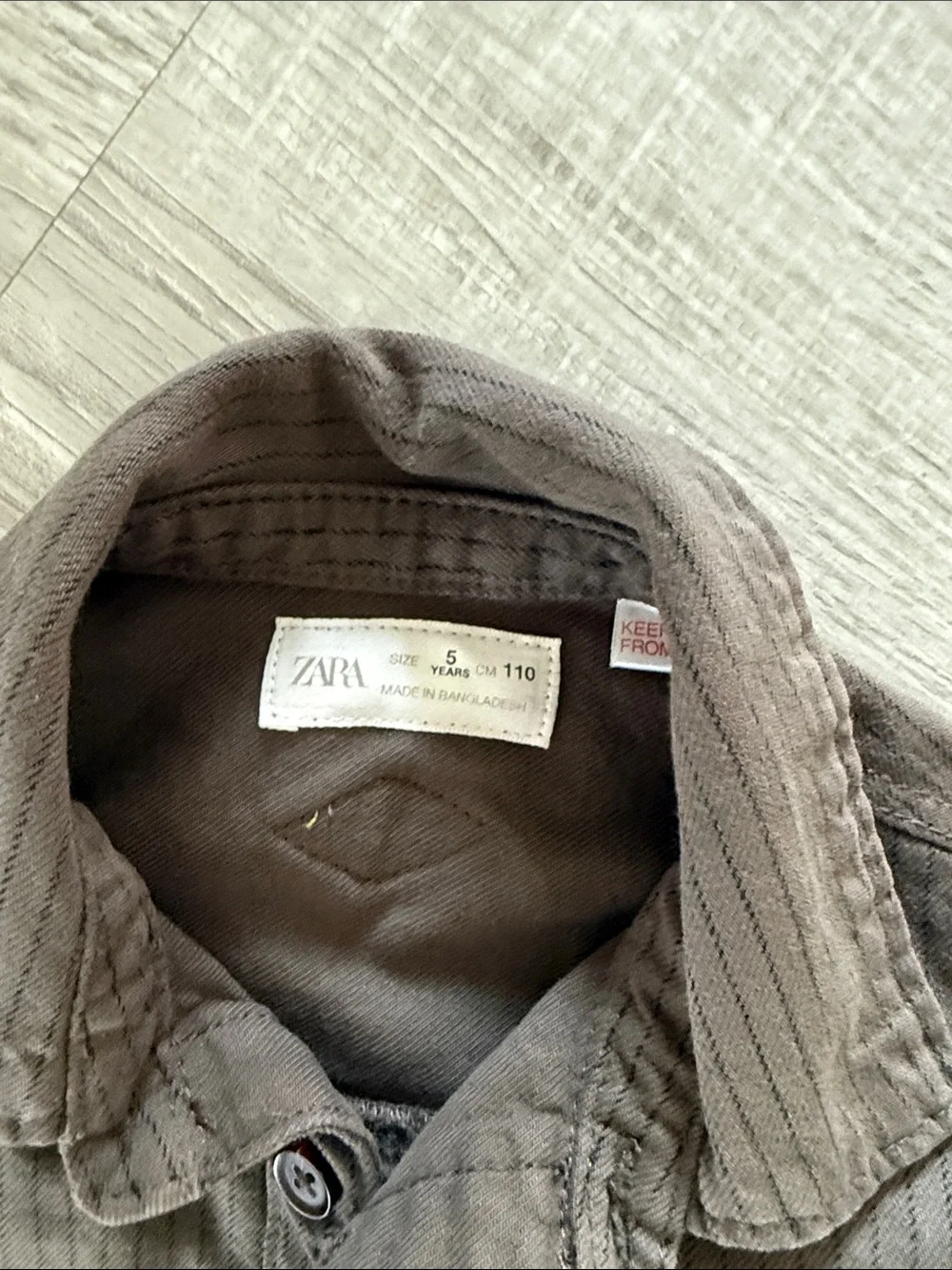 Zara Olive green pin striped Set